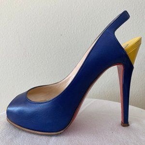 Christian Louboutin primary peeptoe slingbacks